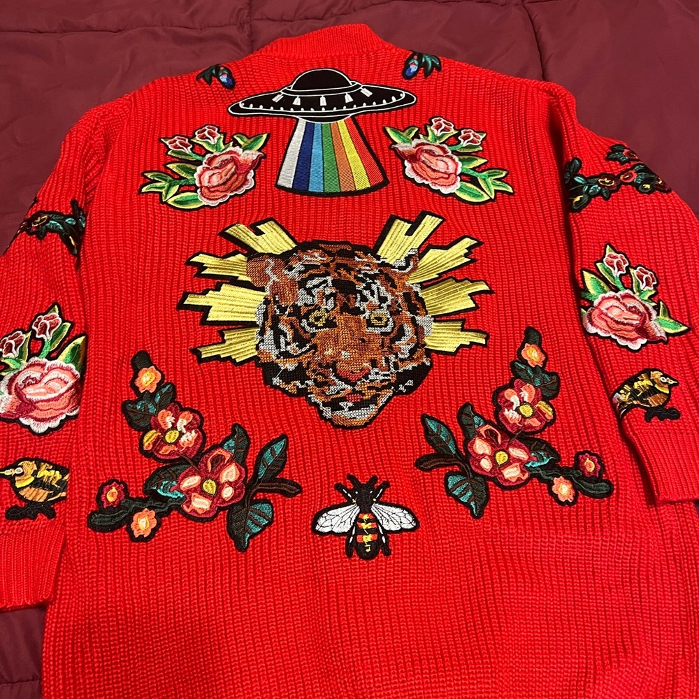 Red tiger cardigan